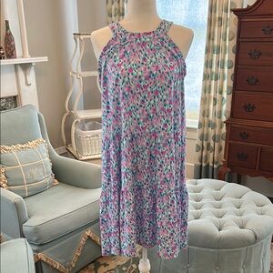 Lilly Pulitzer Floral Sleeveless Dress in Pink and Blue